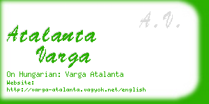 atalanta varga business card